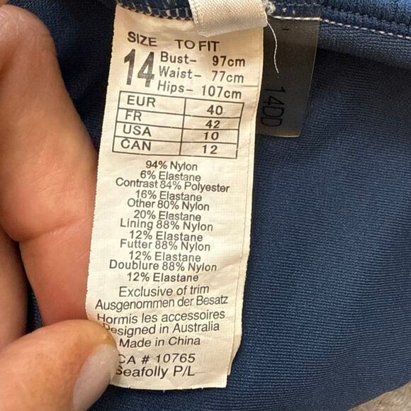 Seafolly Modern Tribe One-Piece Swimsuit DD-Cups EUC Plus Size - Picture 8 of 9